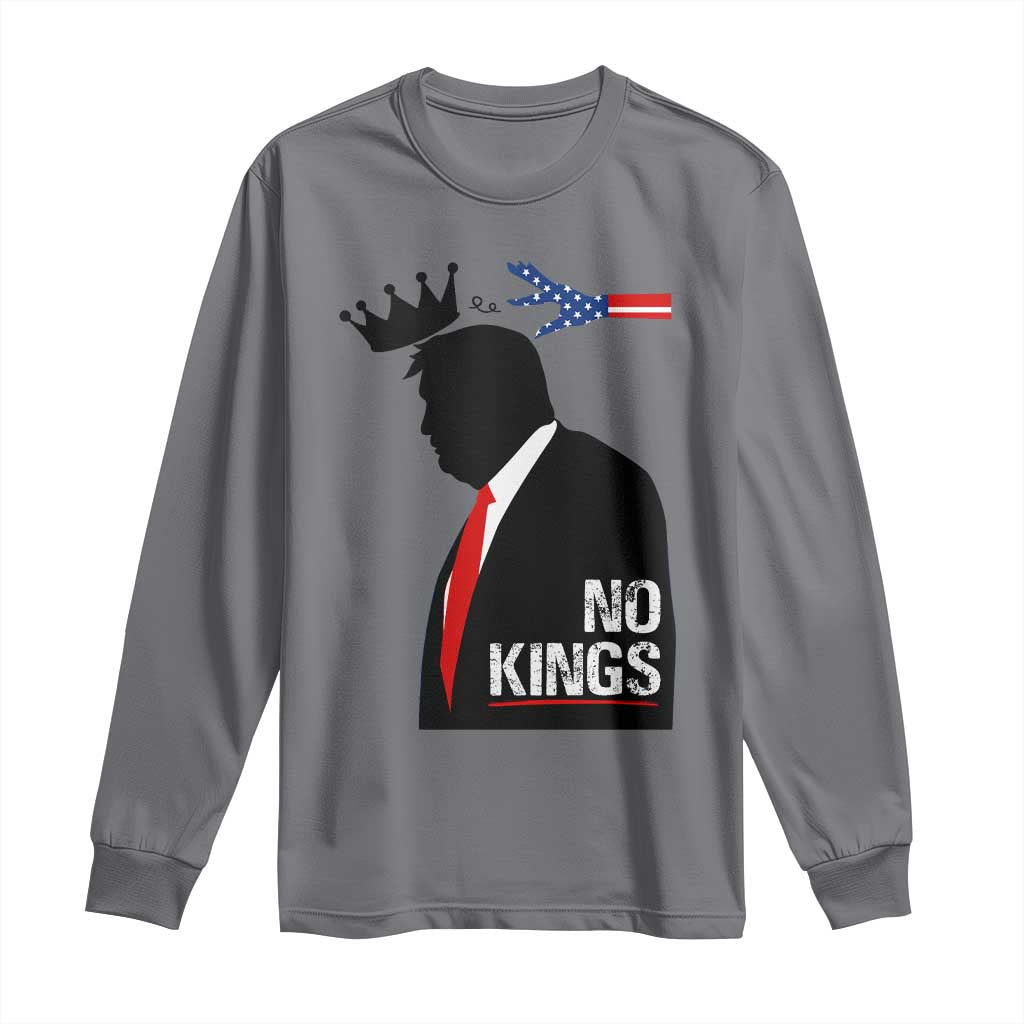 No Kings Long Sleeve Shirt Funny Resist Meme - Wonder Print Shop