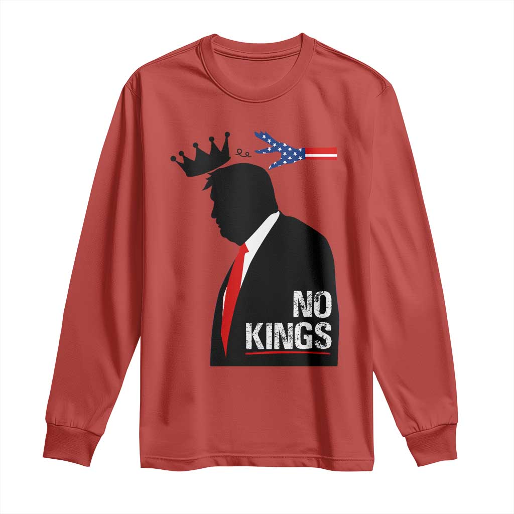 No Kings Long Sleeve Shirt Funny Resist Meme - Wonder Print Shop