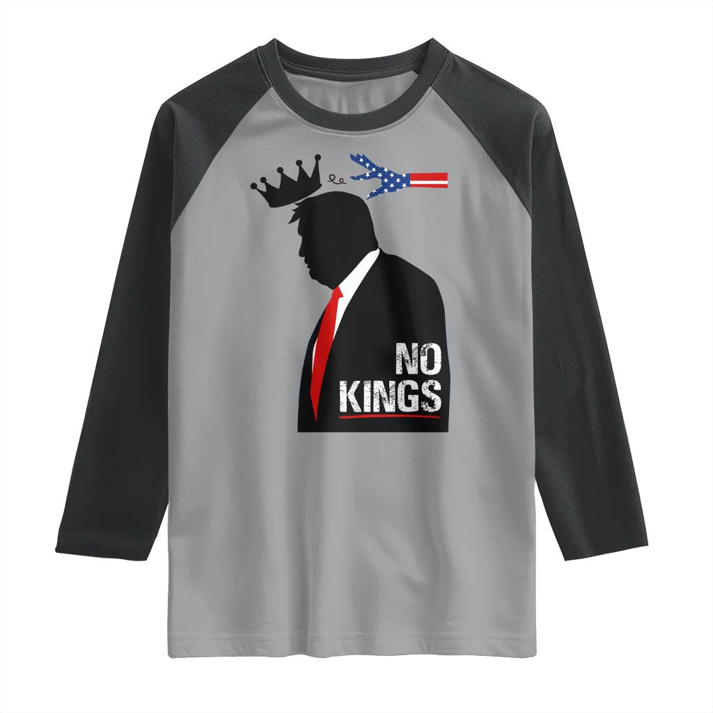 No Kings Raglan Shirt Funny Resist Meme - Wonder Print Shop