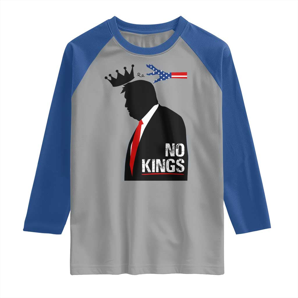 No Kings Raglan Shirt Funny Resist Meme - Wonder Print Shop