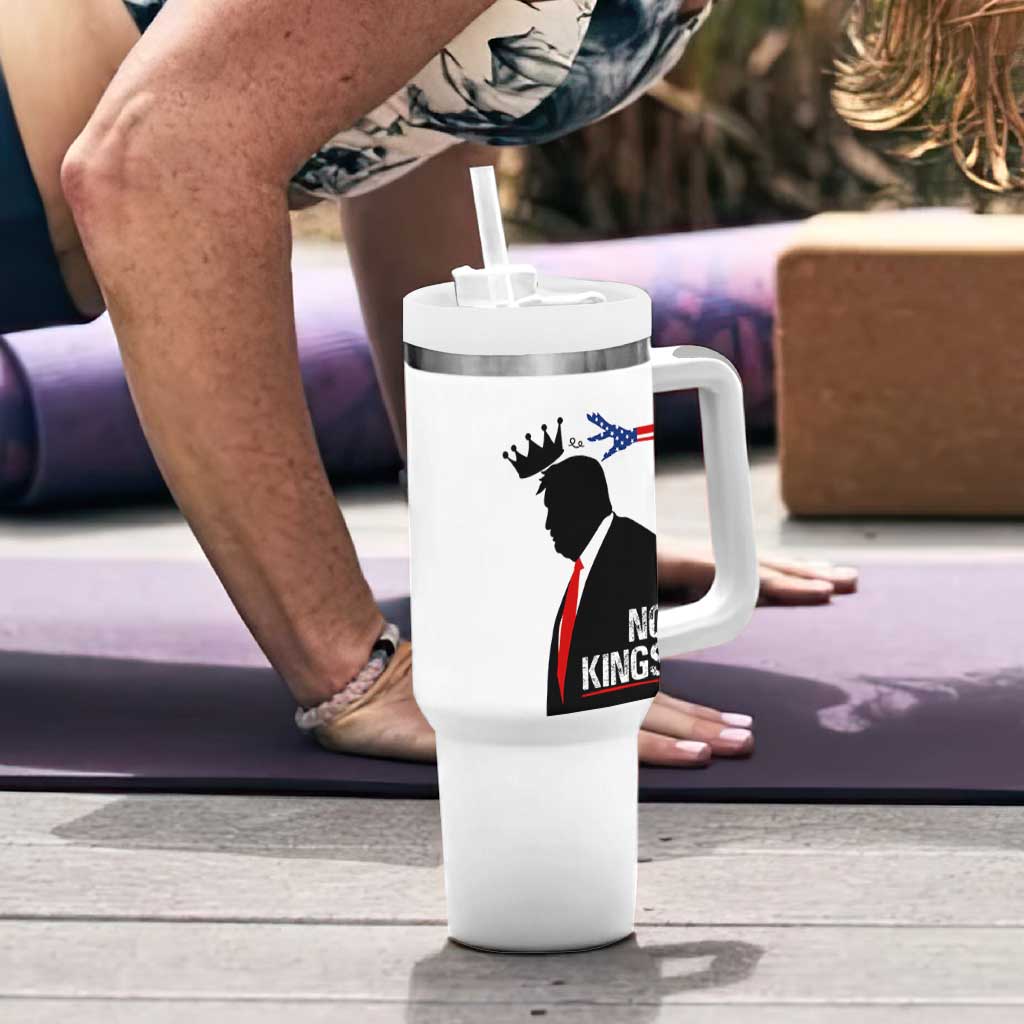 No Kings Tumbler With Handle Funny Resist Meme - Wonder Print Shop