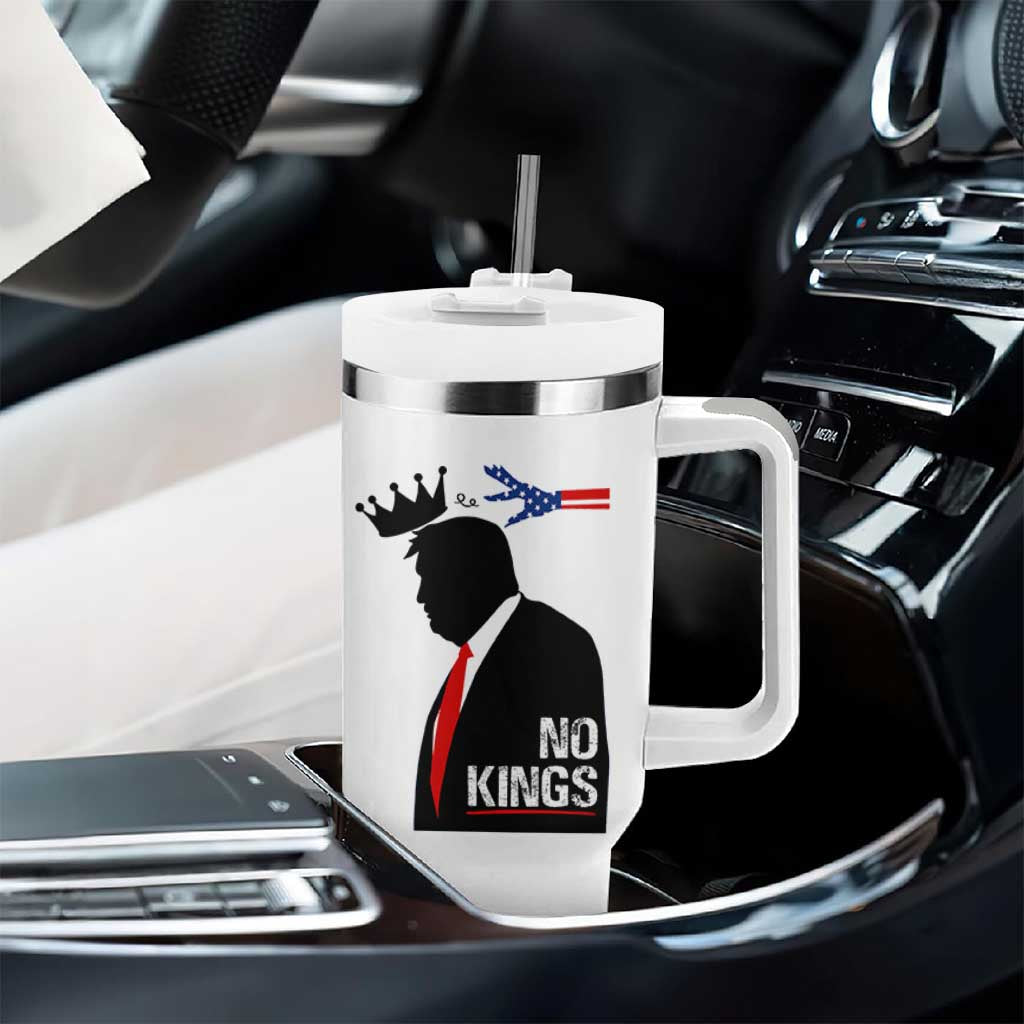 No Kings Tumbler With Handle Funny Resist Meme - Wonder Print Shop