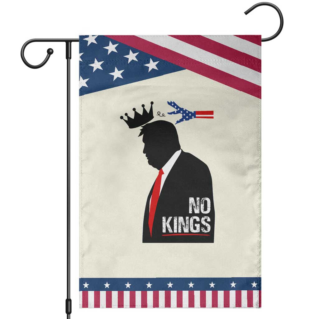 No Kings Garden Flag Funny Resist Meme