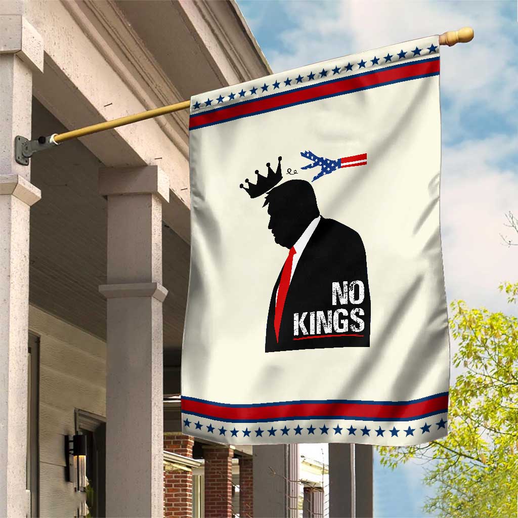 No Kings Garden Flag Funny Resist Meme