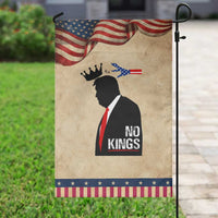 No Kings Garden Flag Funny Resist Meme