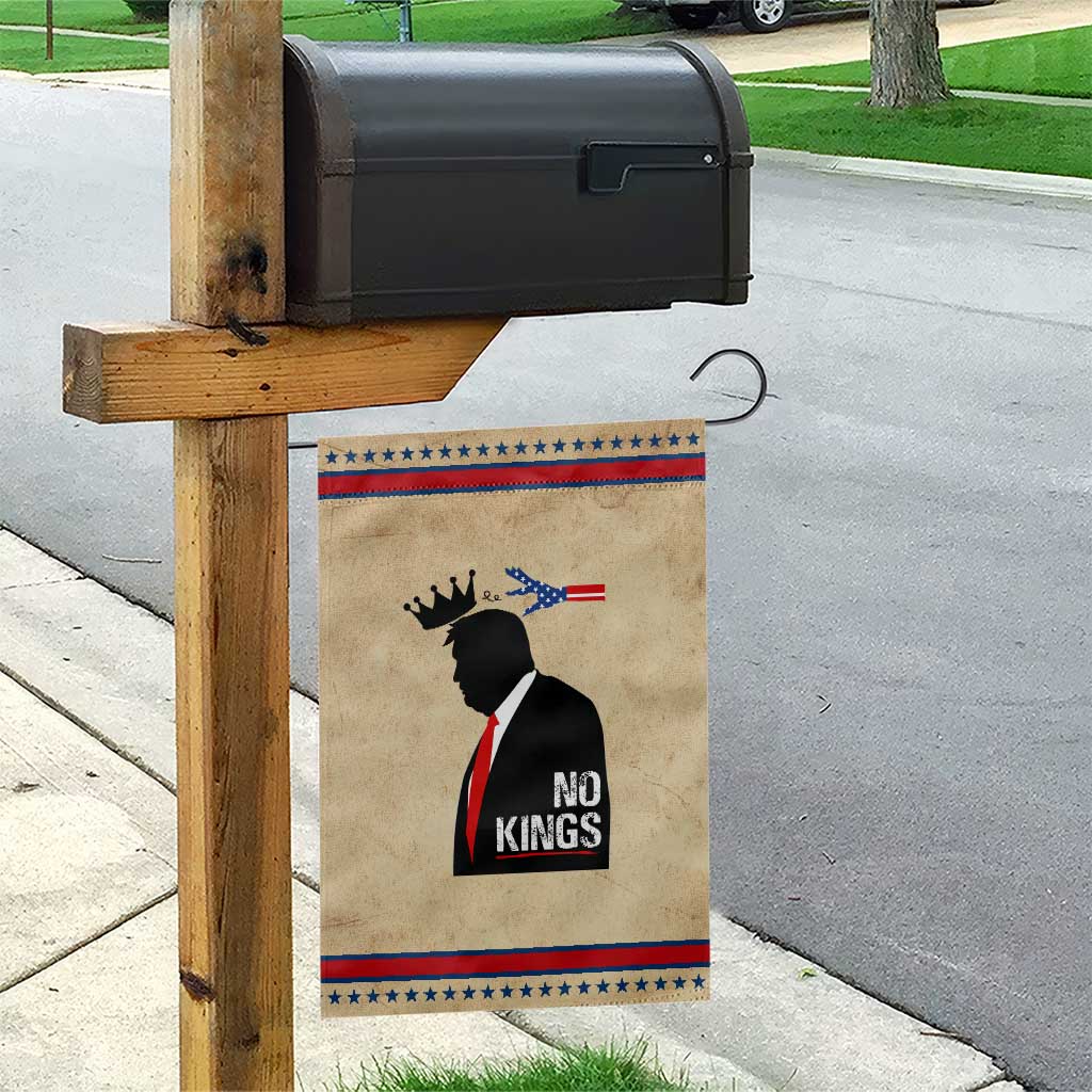 No Kings Garden Flag Funny Resist Meme