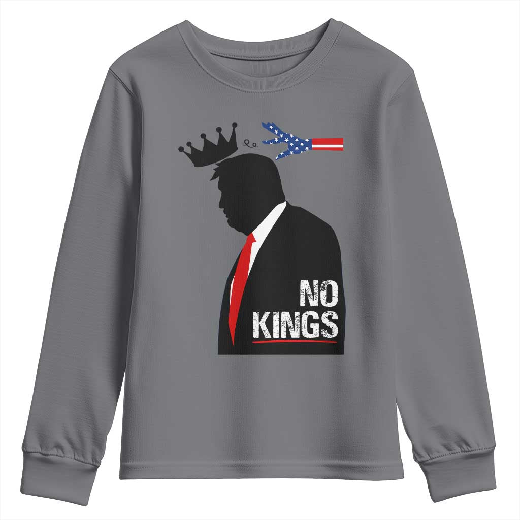 No Kings Youth Sweatshirt Funny Resist Meme - Wonder Print Shop