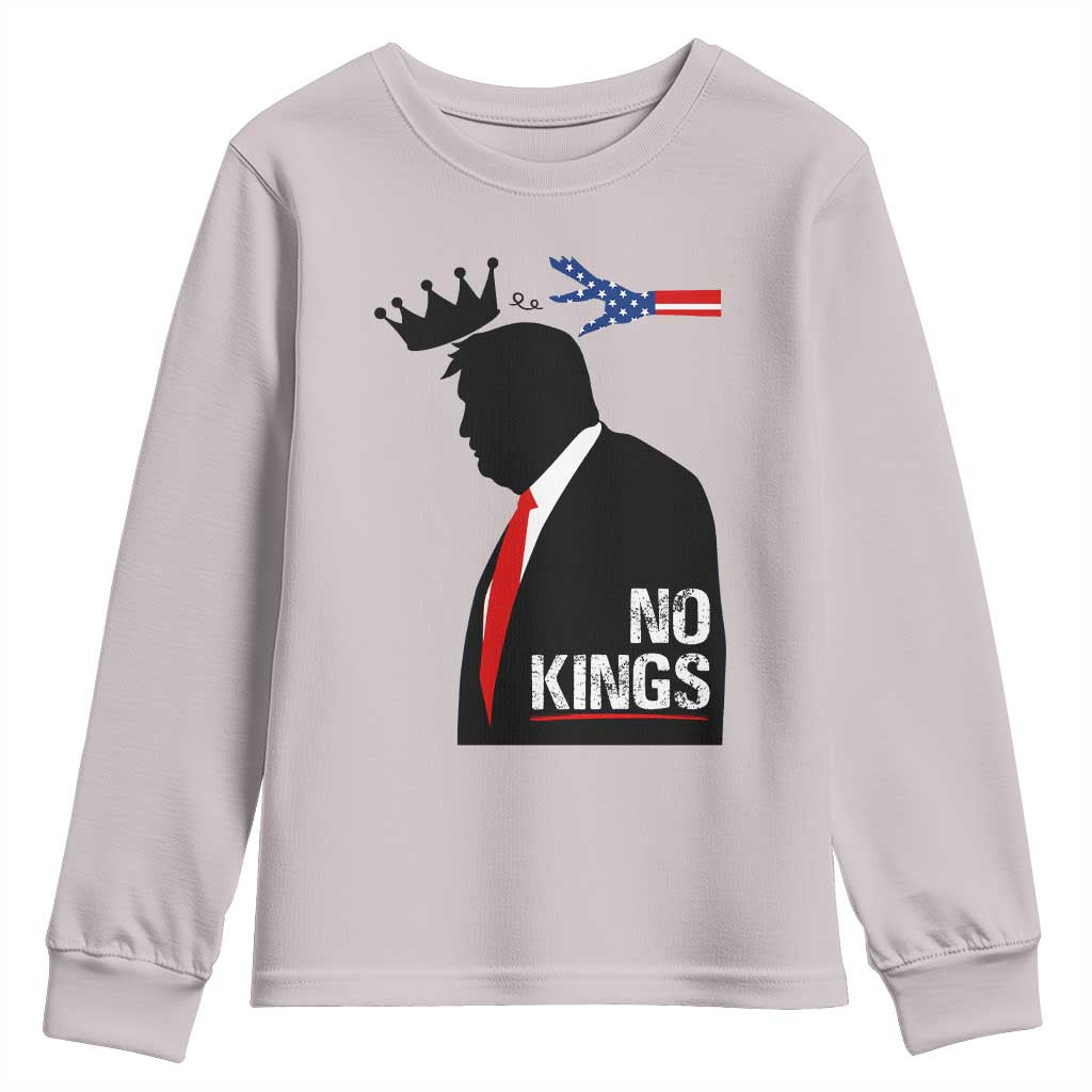 No Kings Youth Sweatshirt Funny Resist Meme - Wonder Print Shop