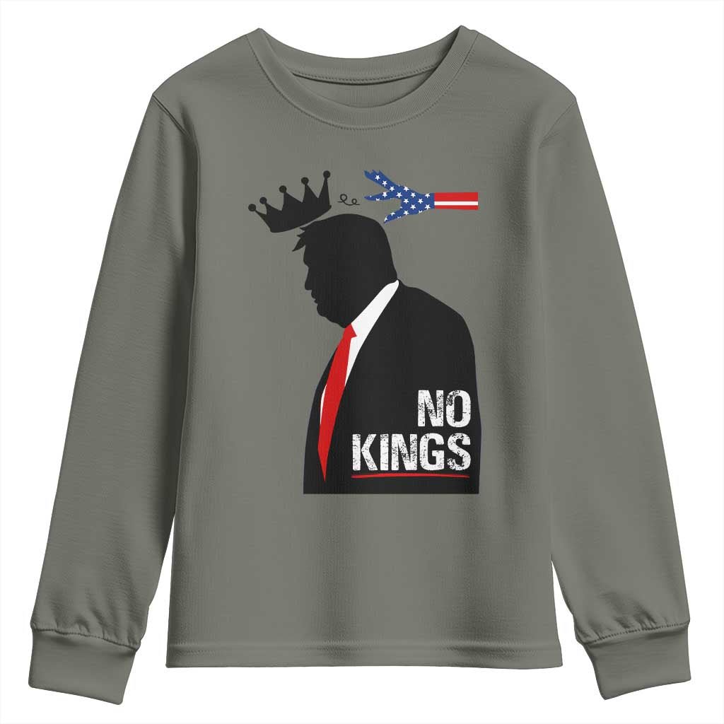 No Kings Youth Sweatshirt Funny Resist Meme - Wonder Print Shop