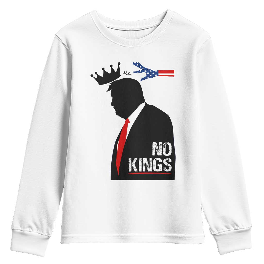 No Kings Youth Sweatshirt Funny Resist Meme - Wonder Print Shop