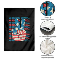 No Kings In America Garden Flag USA Flag Peace Sign Hand 4th of July Patriotic - Wonder Print Shop