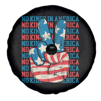 No Kings In America Spare Tire Cover USA Flag Peace Sign Hand 4th of July Patriotic - Wonder Print Shop
