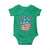 No Kings In America Baby Onesie USA Flag Peace Sign Hand 4th of July Patriotic - Wonder Print Shop