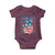 No Kings In America Baby Onesie USA Flag Peace Sign Hand 4th of July Patriotic - Wonder Print Shop