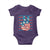 No Kings In America Baby Onesie USA Flag Peace Sign Hand 4th of July Patriotic - Wonder Print Shop