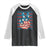 No Kings In America Raglan Shirt USA Flag Peace Sign Hand 4th of July Patriotic - Wonder Print Shop