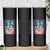 No Kings In America Skinny Tumbler USA Flag Peace Sign Hand 4th of July Patriotic - Wonder Print Shop