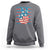 No Kings In America Sweatshirt USA Flag Peace Sign Hand 4th of July Patriotic - Wonder Print Shop