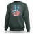 No Kings In America Sweatshirt USA Flag Peace Sign Hand 4th of July Patriotic - Wonder Print Shop