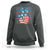 No Kings In America Sweatshirt USA Flag Peace Sign Hand 4th of July Patriotic - Wonder Print Shop