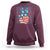 No Kings In America Sweatshirt USA Flag Peace Sign Hand 4th of July Patriotic - Wonder Print Shop