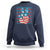 No Kings In America Sweatshirt USA Flag Peace Sign Hand 4th of July Patriotic - Wonder Print Shop
