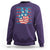 No Kings In America Sweatshirt USA Flag Peace Sign Hand 4th of July Patriotic - Wonder Print Shop