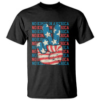 No Kings In America T Shirt USA Flag Peace Sign Hand 4th of July Patriotic - Wonder Print Shop