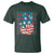 No Kings In America T Shirt USA Flag Peace Sign Hand 4th of July Patriotic - Wonder Print Shop