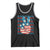 No Kings In America Tank Top USA Flag Peace Sign Hand 4th of July Patriotic - Wonder Print Shop