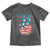 No Kings In America Toddler T Shirt USA Flag Peace Sign Hand 4th of July Patriotic - Wonder Print Shop