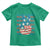 No Kings In America Toddler T Shirt USA Flag Peace Sign Hand 4th of July Patriotic - Wonder Print Shop