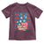 No Kings In America Toddler T Shirt USA Flag Peace Sign Hand 4th of July Patriotic - Wonder Print Shop