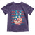 No Kings In America Toddler T Shirt USA Flag Peace Sign Hand 4th of July Patriotic - Wonder Print Shop