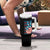 No Kings In America Tumbler With Handle USA Flag Peace Sign Hand 4th of July Patriotic - Wonder Print Shop