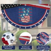 No Kings In America Patriotic Fan Flag USA Flag Peace Sign Hand 4th of July