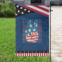 No Kings In America Garden Flag USA Flag Peace Sign Hand 4th of July Patriotic