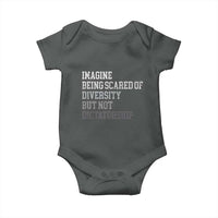 Imagine Being Scared Of Diversity But Not Dictatorship Baby Onesie Retro Vintage - Wonder Print Shop
