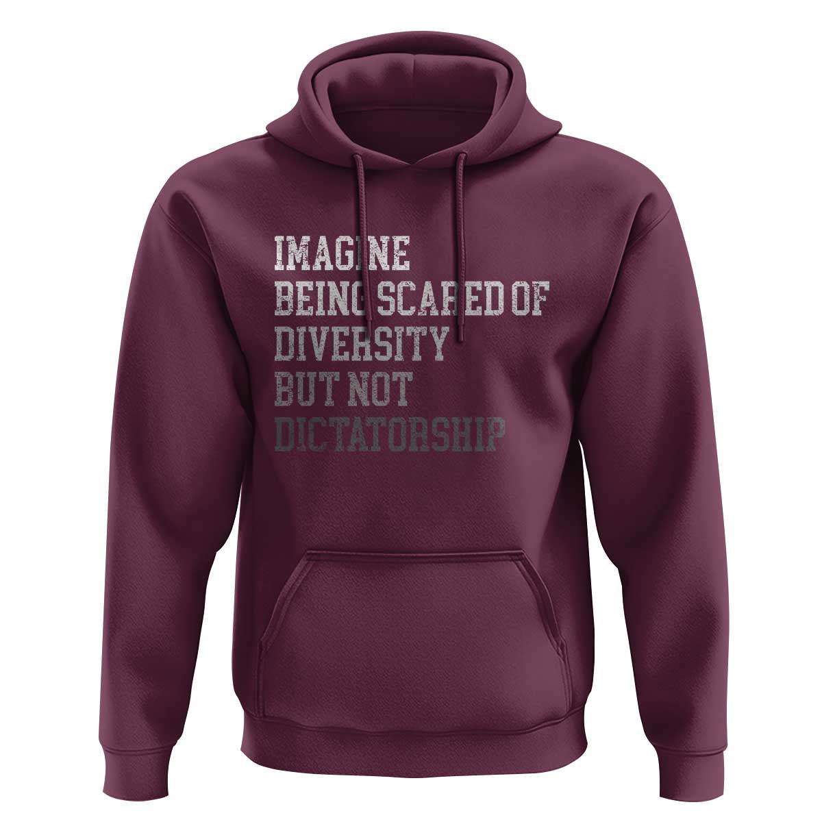 Imagine Being Scared Of Diversity But Not Dictatorship Hoodie Retro Vintage - Wonder Print Shop