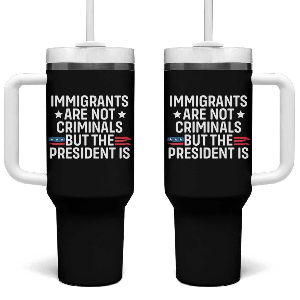 Pro Immigration Tumbler With Handle Social Justice Anti Racism - Wonder Print Shop