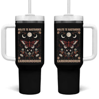 Subtle Feminist Tumbler With Handle Women's Rights Dont Let The Bastards Grind You Down - Wonder Print Shop