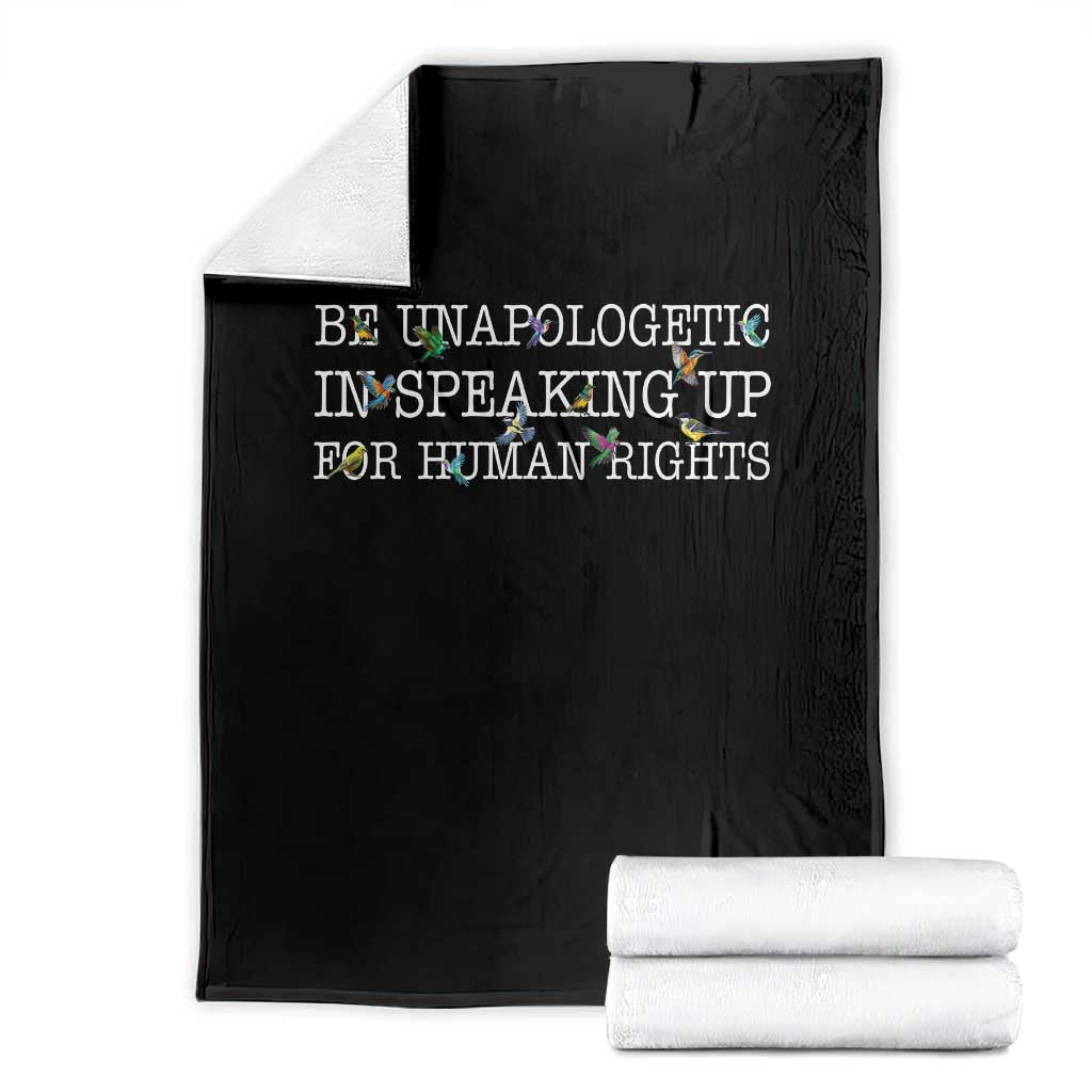 Unapologetic Speaking For Human Rights Throw Blanket Positive Message Protest Bird Diversity - Wonder Print Shop