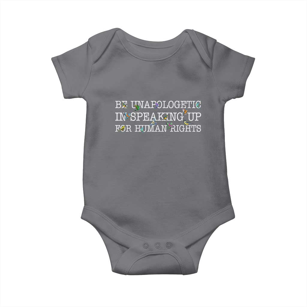 Unapologetic Speaking For Human Rights Baby Onesie Positive Message Protest Bird Diversity - Wonder Print Shop