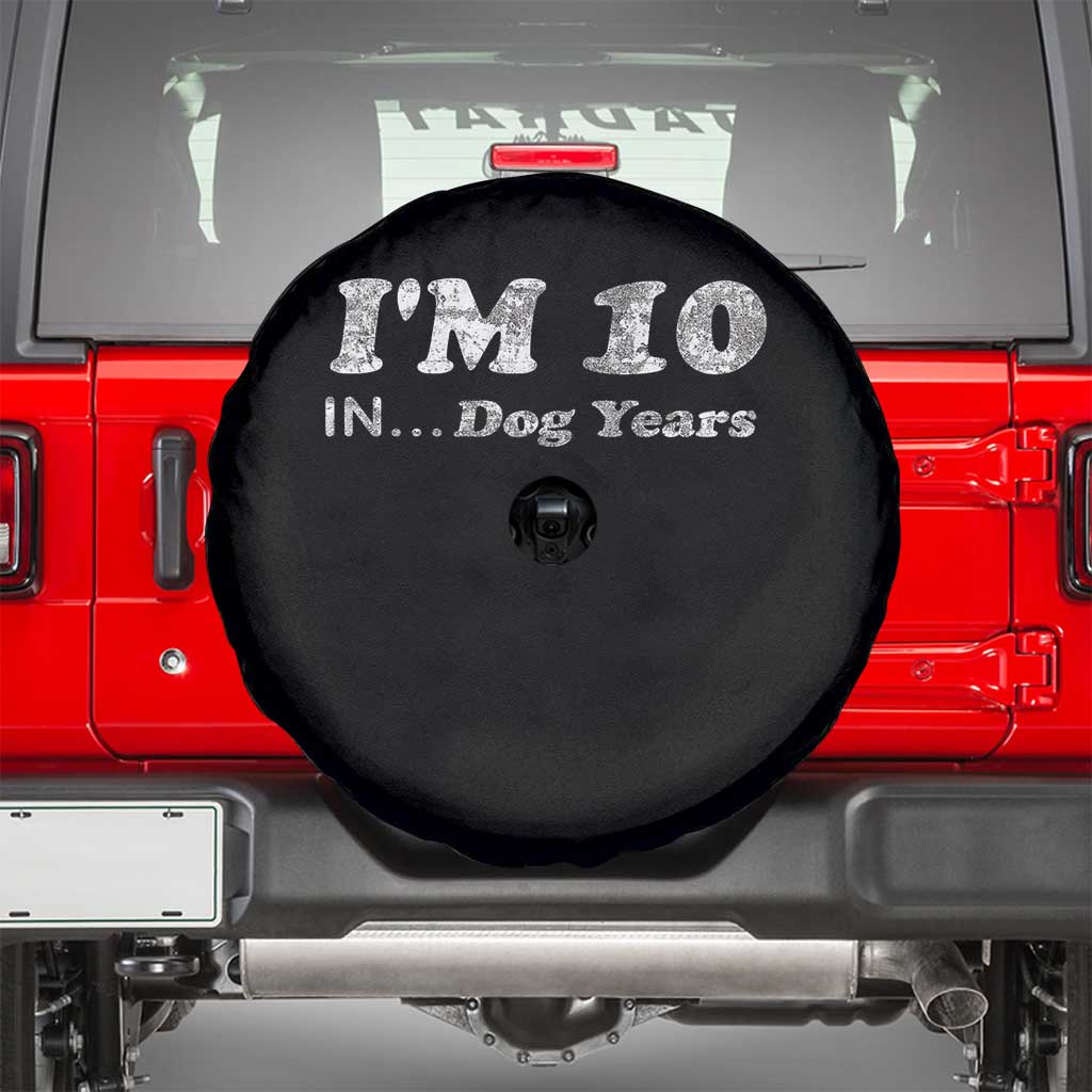 Funny 70th Birthday Gag Gift Spare Tire Cover Vintage I'm 10 In Dog Years Funny Turning 70 Year Old - Wonder Print Shop