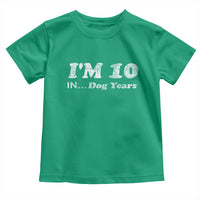 Funny 70th Birthday Gag Gift Toddler T Shirt Vintage I'm 10 In Dog Years Funny Turning 70 Year Old - Wonder Print Shop