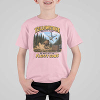 Yellowstone National Park Do Not Pet The Fluffy Cows Bison T Shirt For Kid