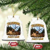 Yellowstone National Park Do Not Pet The Fluffy Cows Bison Ceramic Ornament