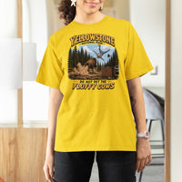 Yellowstone National Park Do Not Pet The Fluffy Cows Bison T Shirt For Women