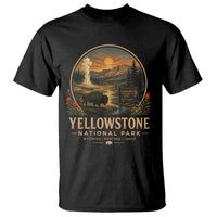 Vintage Yellowstone National Park Vintage Bison Geyser T Shirt Wyoming Montana Idaho Hiking Camping