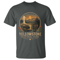 Vintage Yellowstone National Park Vintage Bison Geyser T Shirt Wyoming Montana Idaho Hiking Camping